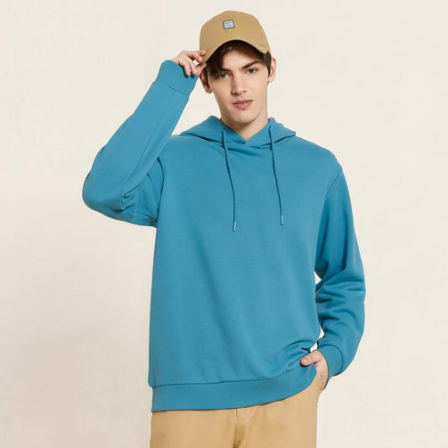 Metersbonwe Autumn And Winter new Multicolor comfort Sweatshirt men Plus Velvet Knit Solid color Hooded Hoodies Seewest