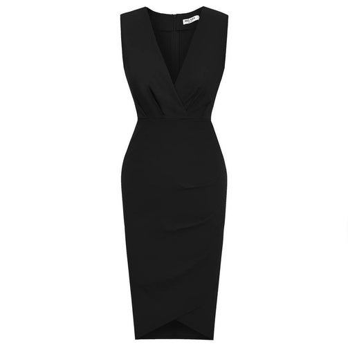 Grace Karin Women Dress Elegant Formal Business Dress Sleeveless Pnecil Dresses Office Ladies Wear To Work Bodycon Dress Summer Seewest