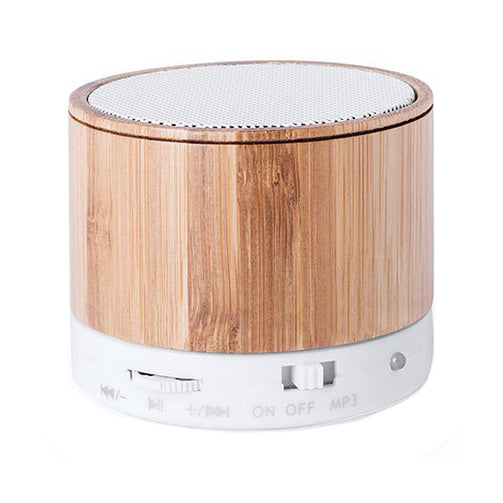 Wireless Bluetooth Speaker USB FM 3W Bamboo 146143 BigBuy Tech