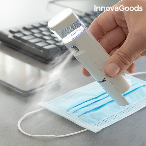 InnovaGoods 3-in-1 Nanospray Disinfectant and Facial Atomiser with Power Bank InnovaGoods